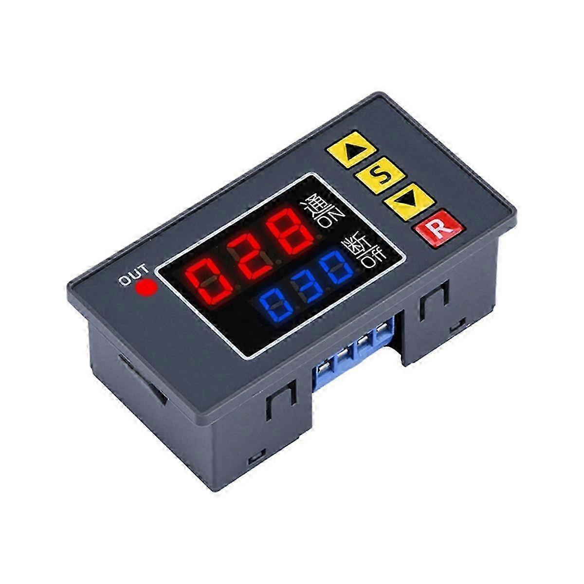 T3231 Programmerbar tidsregulator DC 12V 240W Dubbel LED-skärm Digital Relä Tidsfördröjningsbrytare
