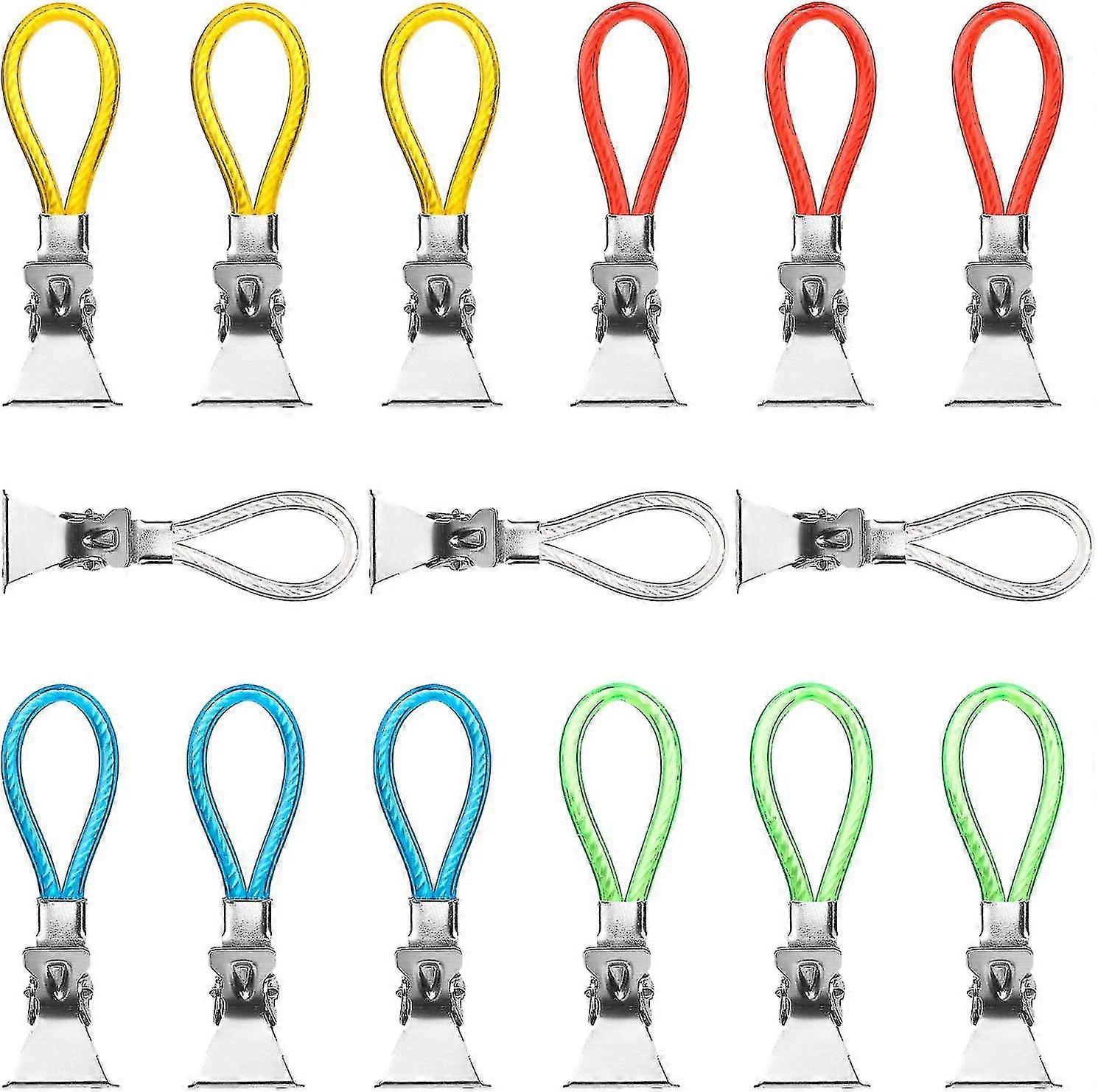 15kpl pyyhekoukku, keittiöpyyhepidike, pyyhepidike, pyyhepidike, pyyhekoukku, metallipyyhepidike, keittiöpyyhepyyhepidike (5 väriä) Qyroadwolf