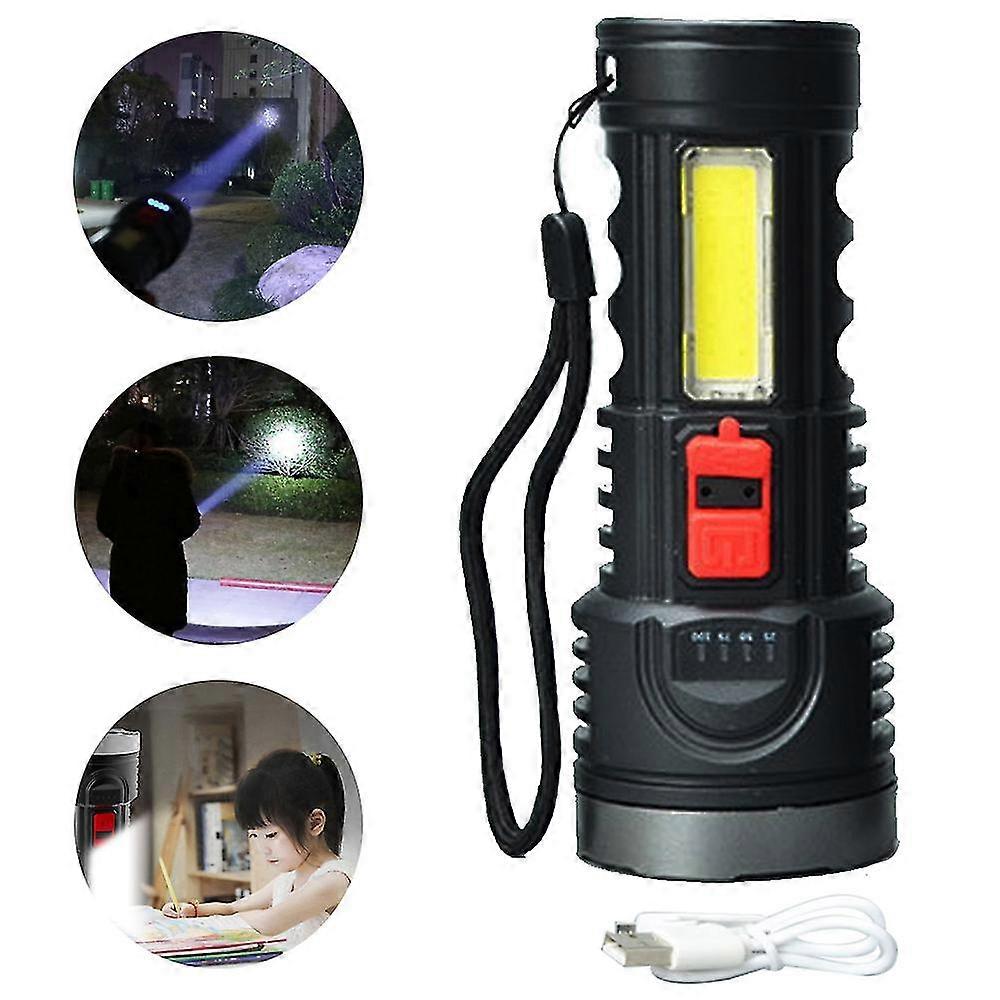 Led Flashlight Tactical Flashlights Light Super Bright Torch Lamp Usb Rechargeable Emergency Torches Camping