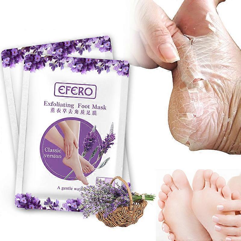 2'li Paket Ayak Peeling Maskesi, Sert Cilt Sökücü Ayak Maskesi, Nasırları ve Sert Cildi Giderir, Erkekler ve Kadınlar İçin Ayak Bakımı