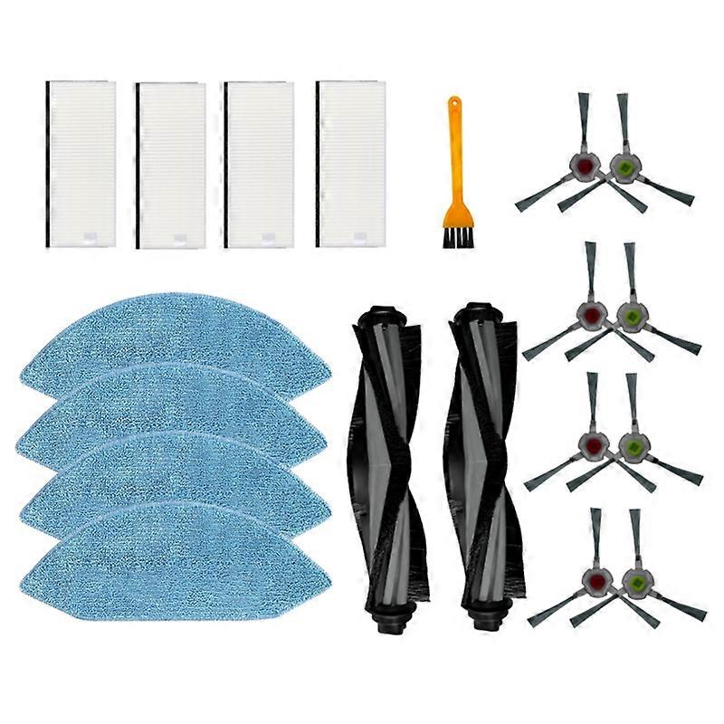 Robotrenser Hovedbørste Sidebørste Filter Støvpose Mopp Klut Tilbehørssett For Ecovacs Deebot OZMO U2 DGN22