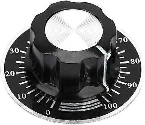5PCS 6mm/27mm Potentiometer Knob Potentiometer Knurled Knobs Volume Control Rotary Cap with Digital Dial Scale Plate MF-A03