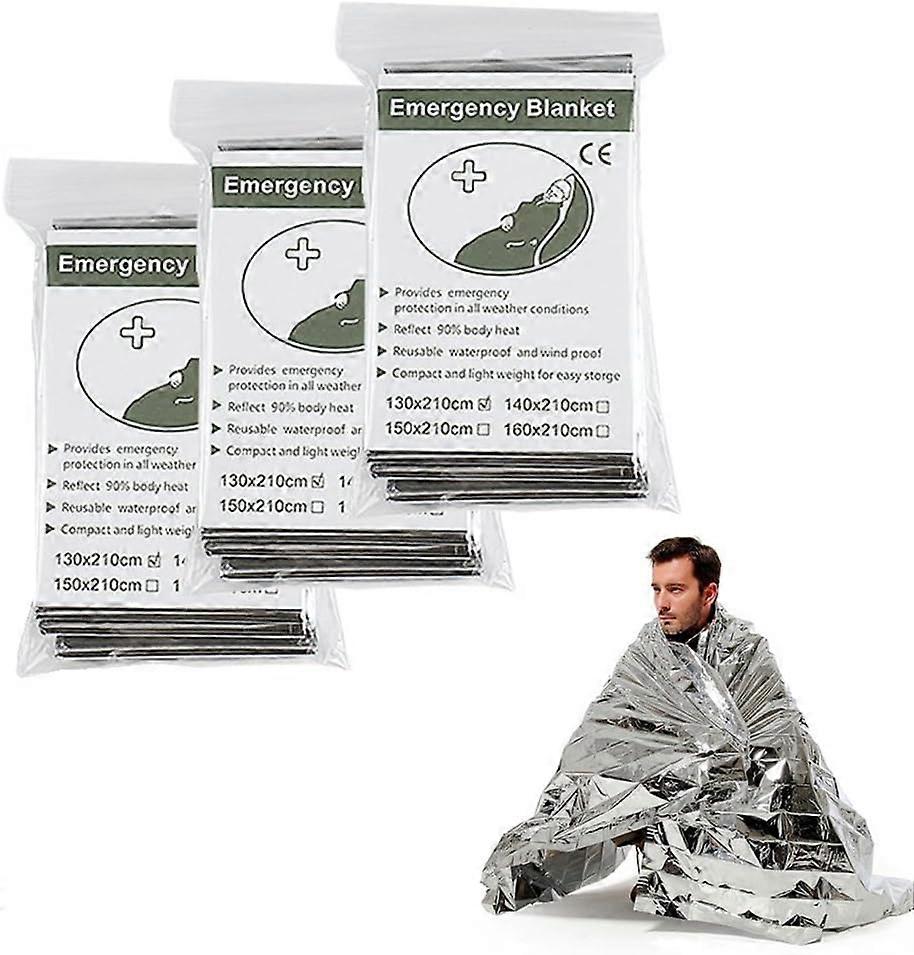 Survival First Aid Blankets - Insulated, Reflective, Silver, Various sizes