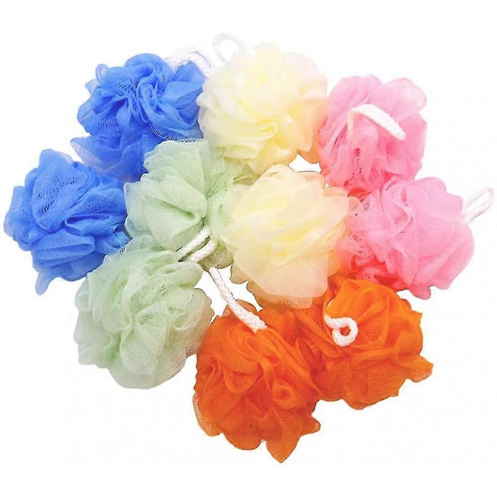 10-pack duschsvamp Loofahs, flerfärgad mesh duschboll, återanvändbara duschsvampar Loofah badboll SKB