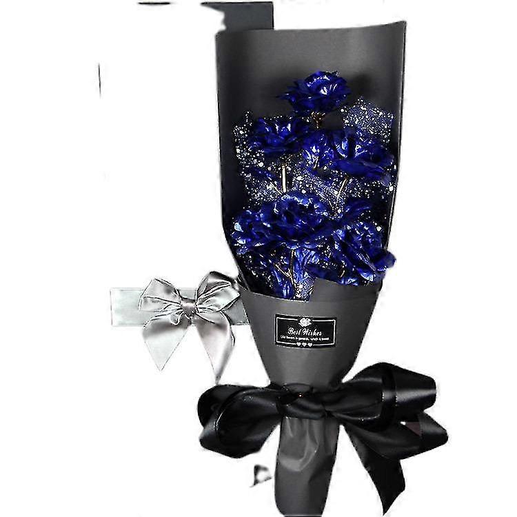 Aranyozott eternity rózsa ajándékdobozban