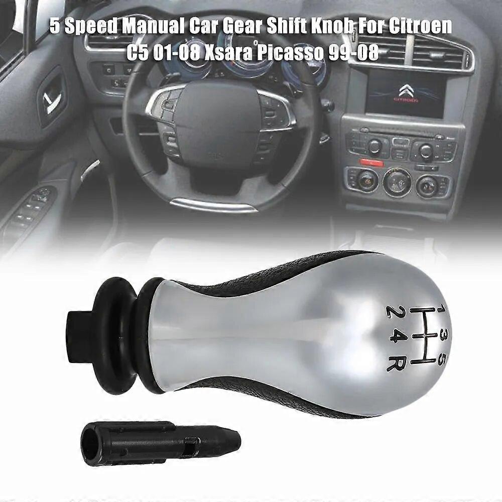 5 Speed Gear Stick Shifter Lever Head Manual Car Gear Shift Knob for Citroen C5 01-08 Xsara Picasso 99-08