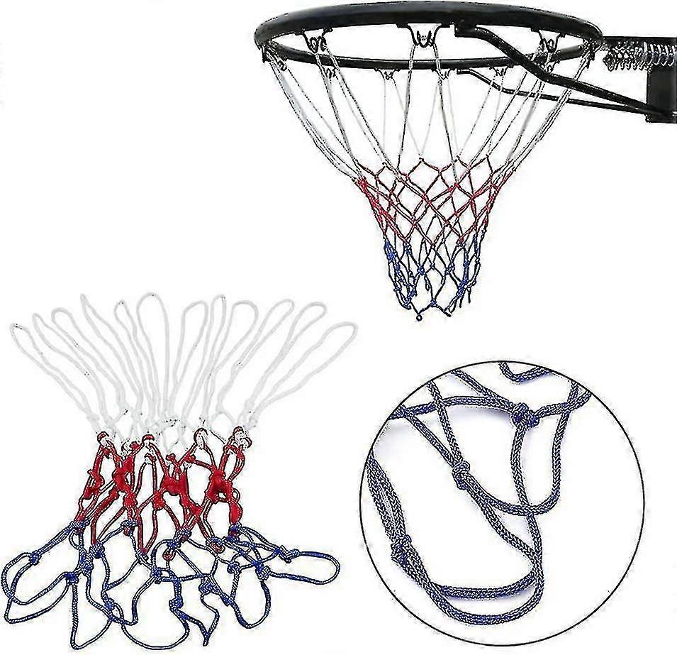 4 Pcs Basketball Net, Indoor Basketball Net, 12 Loops Basketball Net, Replacement Basketball Net, Outdoor Basketball Net
