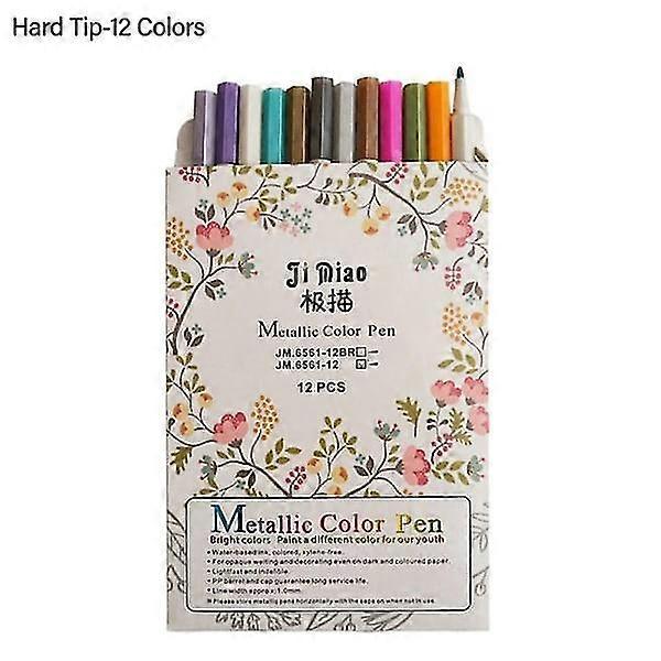 Marker Pen Metallic Pen HARD TIP-12 COLORS