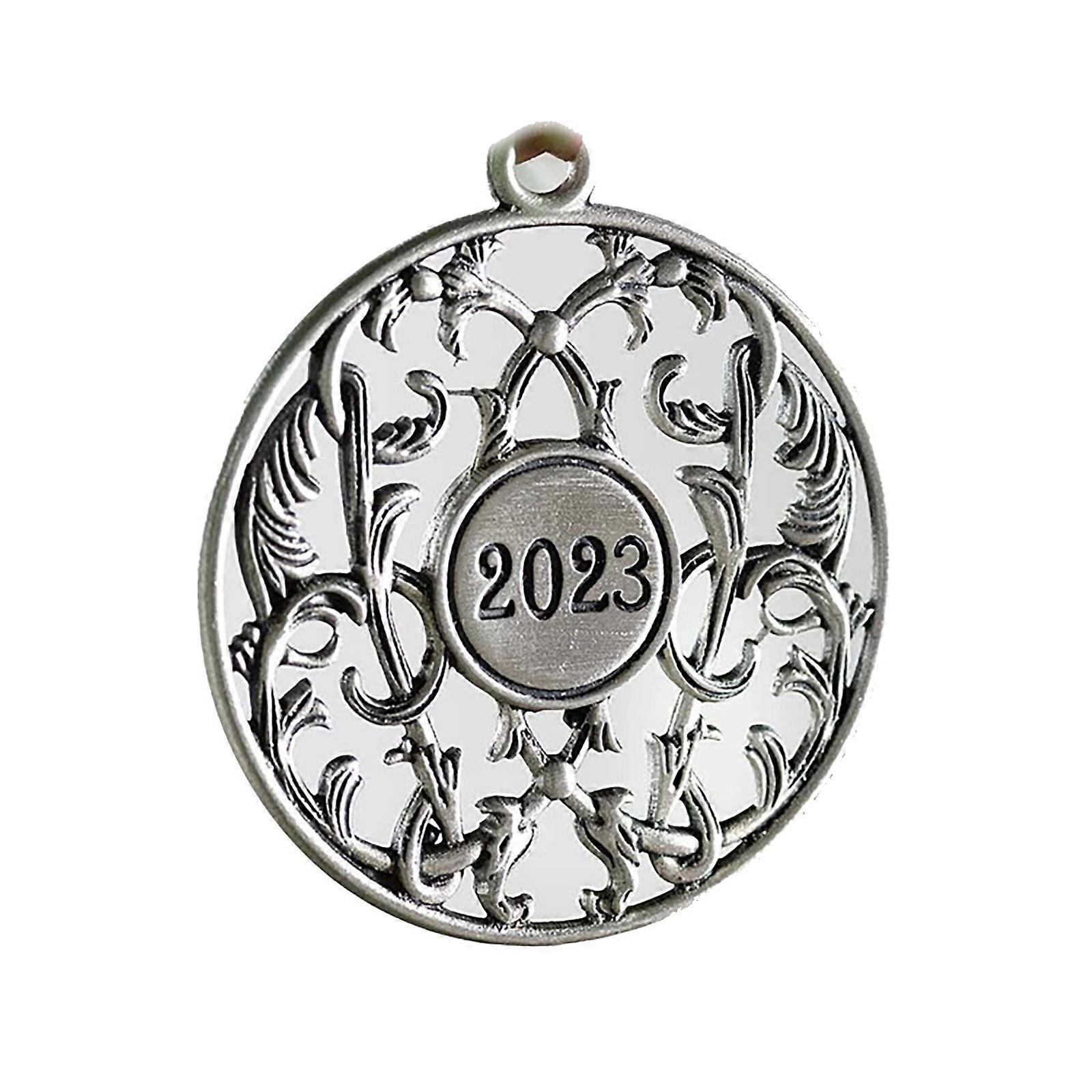 固体ピューターのクリスマスツリーの飾りの家および党のための掛かる金属の休日の装飾