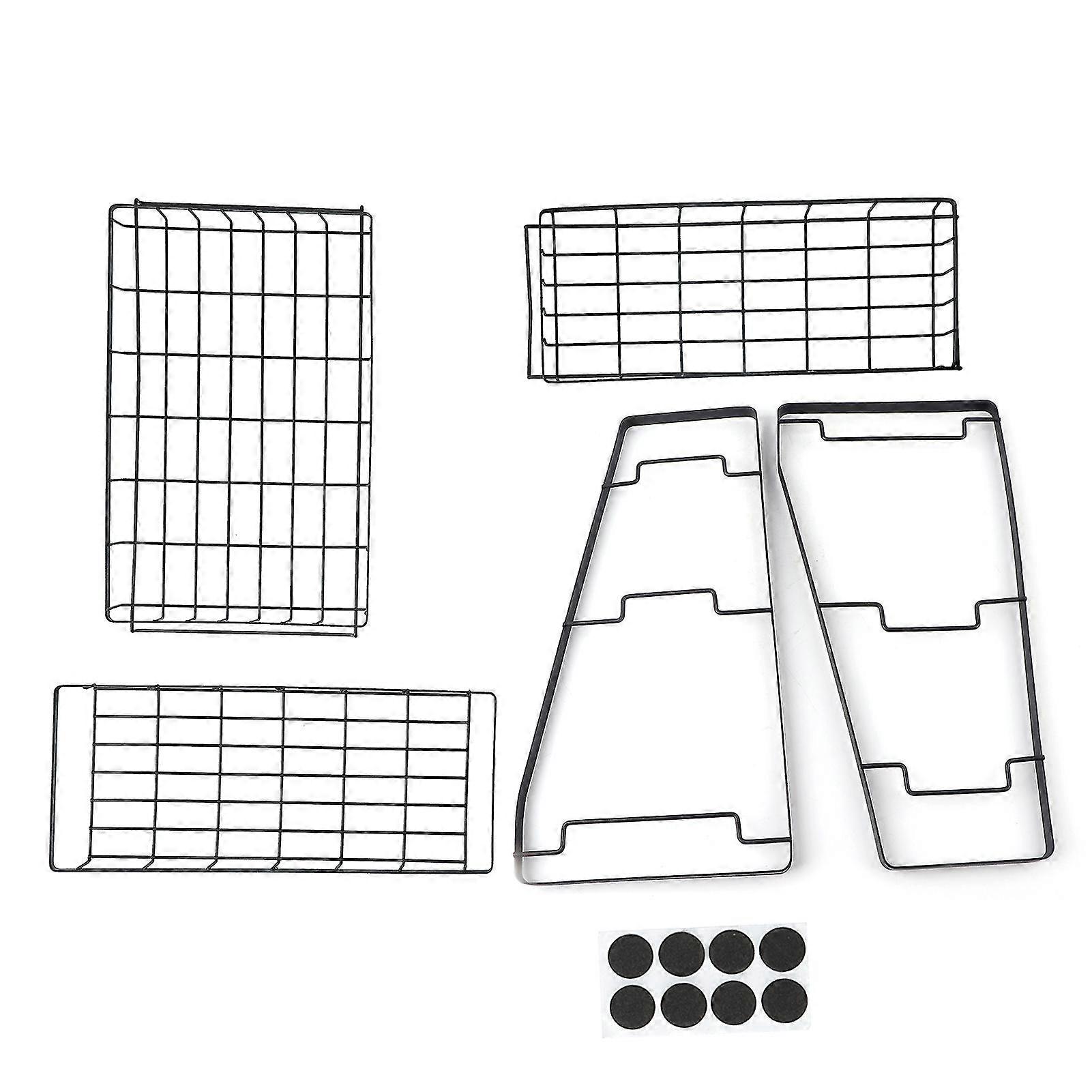 Black Detachable 3-Layer Wall-Mounted Spice Rack for Kitchen Storage