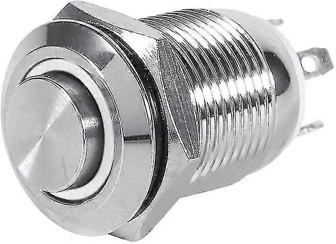 Car Power Push Button Switch, (2pcs)waterproof Metal Momentary Push Button Circle Switch,metal Push Button Switch 12mm Normally Open
