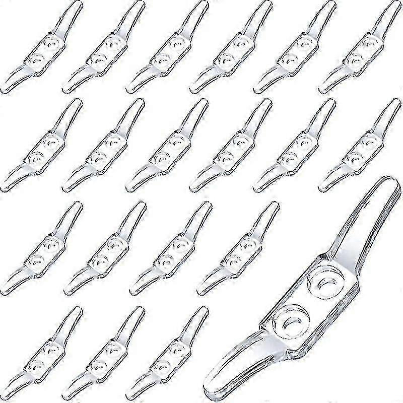 20pcs Clear Cord Cleat, Blind Cord Winders,wall Rope Cleats,plastic Cord Hooks For Blinds Curtains Sun Shades Ropes - XINGX