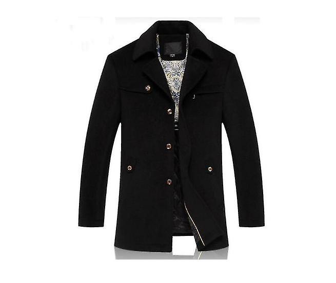 الكلاسيكية نوكد طوق الصوف مزيج معطف البازلاء للرجال & apos;s