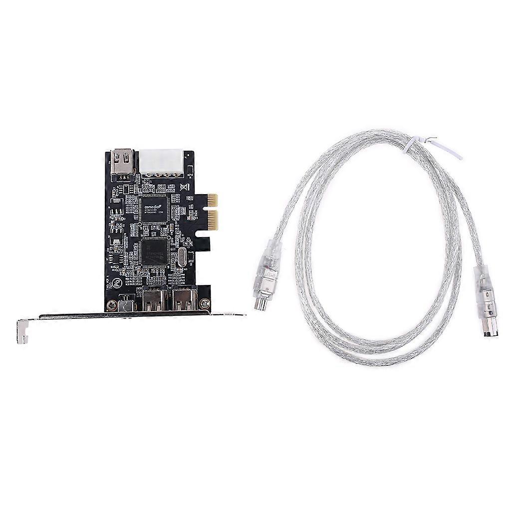 Cabo Firewire PCIe 3 Portas Placa de Expansão PCI para Express 1394B & 1394A TI XIO2213B Chipset Adaptador para PC Desktop