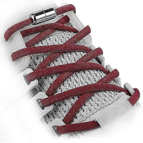 SBSGV Elastic shoelaces for adults, children and the elderly, with two pairs of elastic shoelaces Burgundy