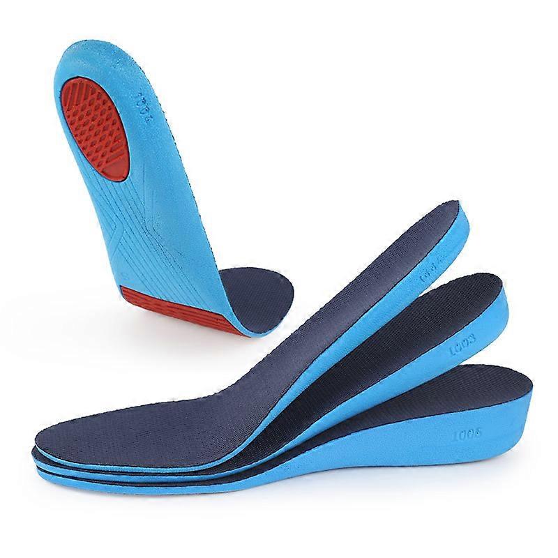 L (size 40-45),1.7cm-2 pairs height increase shoe insoles, breathable elastic pads to absorb shock and replace sports insoles for men and women