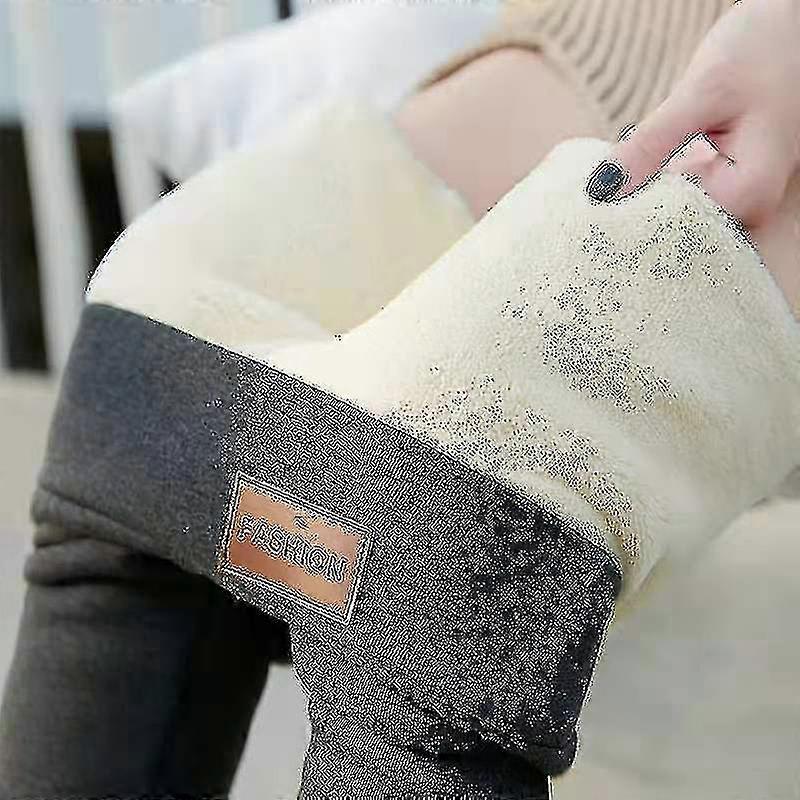 Winter Sherpa Fleece Lined Leggings For Women, High Waist Stretchy Thick Cashmere Leggings Plush Warm Thermal
