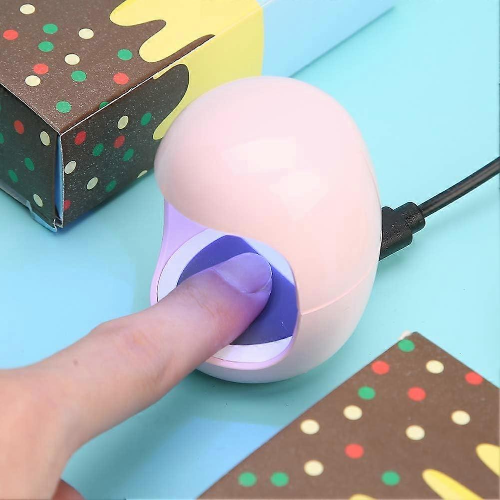 Mini single finger nail dryer, portable nail gel dryer UV LED nail lamp, dual light source multi-functional nail gel drying and curing machine