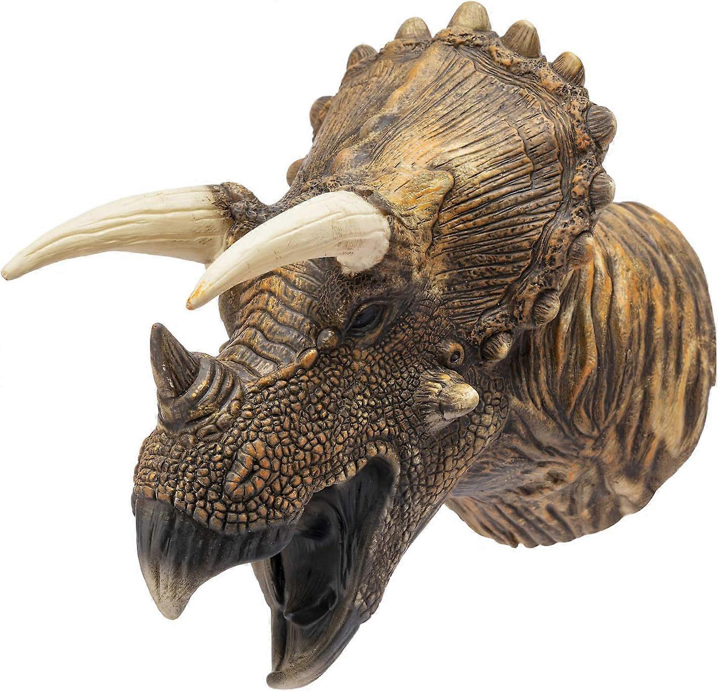 Dinosaur Hand Puppet Toys,Soft Rubber Realistic Raptor Dinosaur Head Triceratops,1 PCS