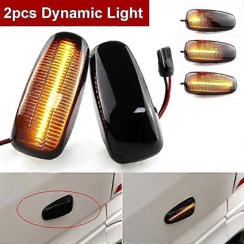 2pcs Led Side Marker Turn Signal Indicator Dynamic Lights Lamp For Mercedes Benz W124 A124 C124 W163 W210 W202 W140 W638 W208
