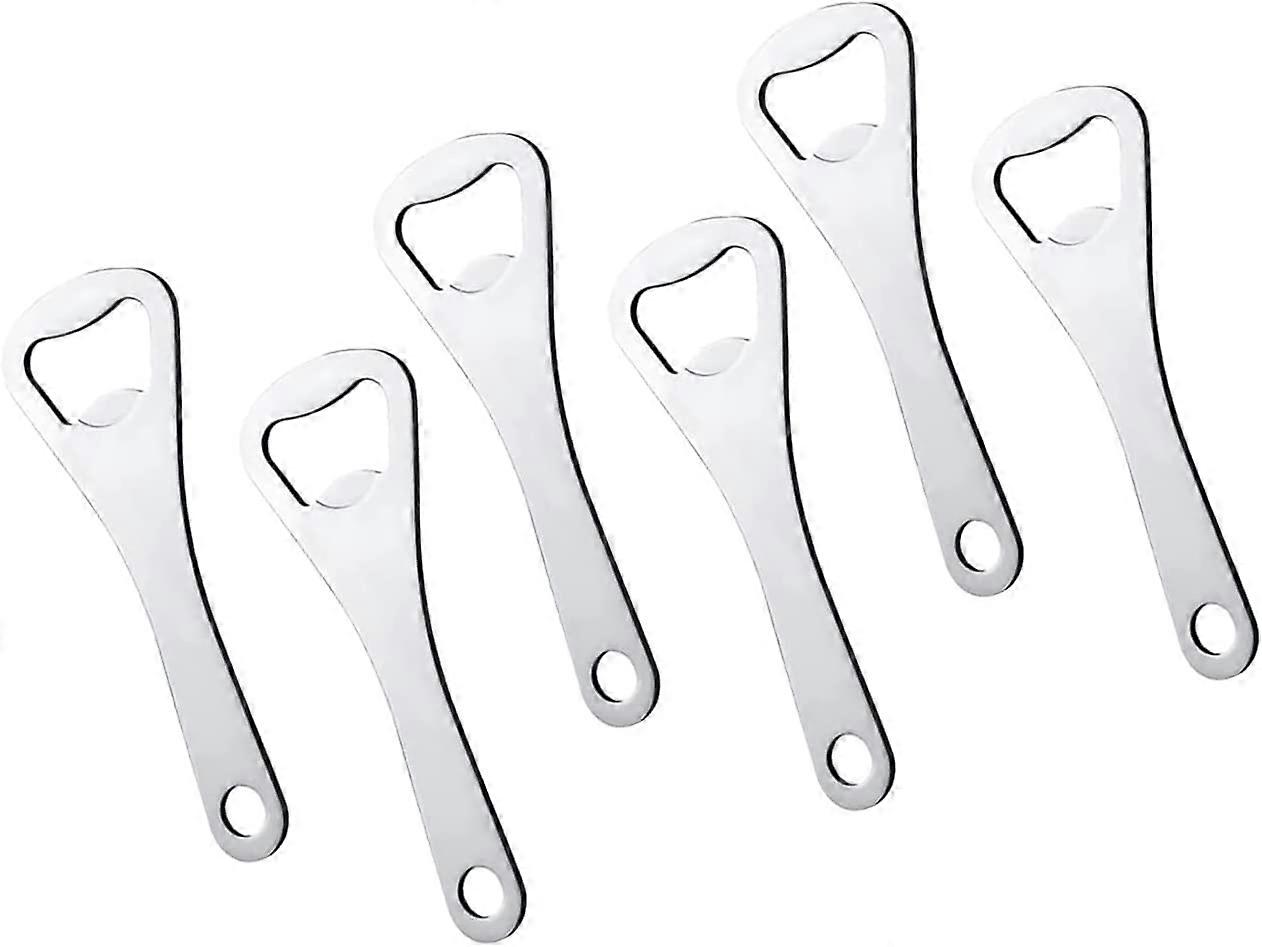 6 Pcs Bottle Openers - Stainless Steel