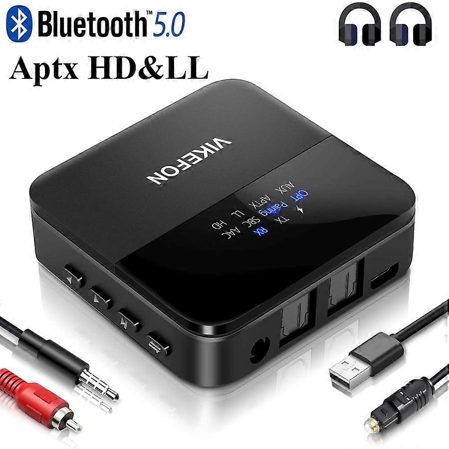 AptX HD Low Latency Bluetooth 5.0 Audio Transmitter Receiver TV PC Wireless Adapter USB Dongle RCA SPDIF 3.5mm Stereo Aux Jack