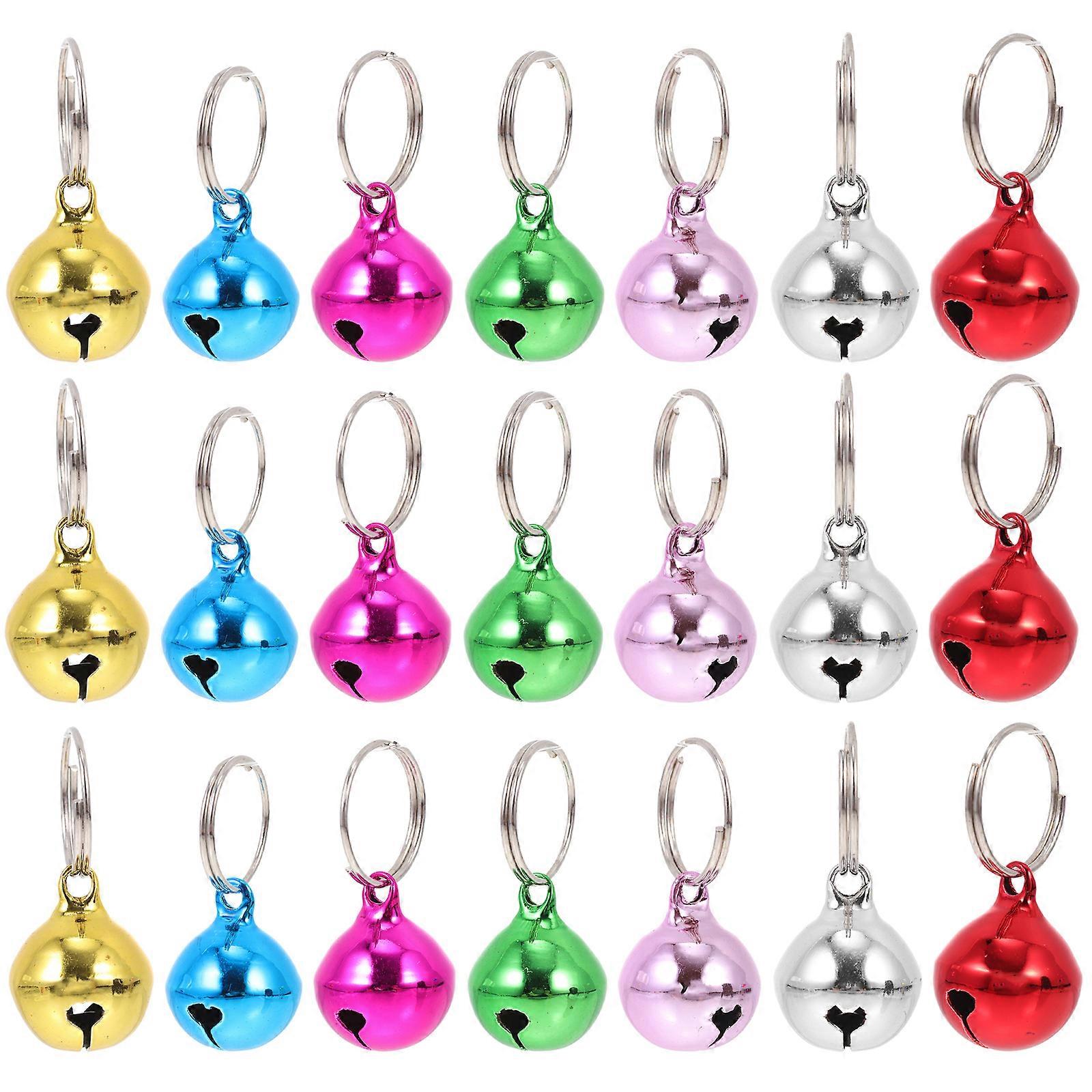 24 buc pui gulere pentru animale de companie de formare Bell Keychain ambarcațiuni Bell Jingle Bell câine guler pentru animale de companie clopot pandantiv