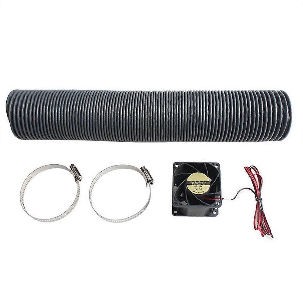 3D Printer Exhaust Fan Hose Encrypted Foil Ventilation Pipe Scalable Smoke Tube for Voron 2.4 R2 Trident, with FAN