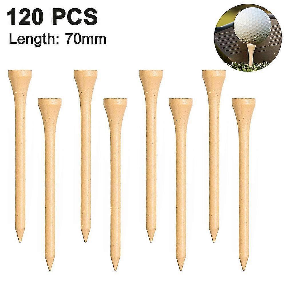 120pack Professionell Trä Golf Tee Tee Tee Dowel Premium Hållbar