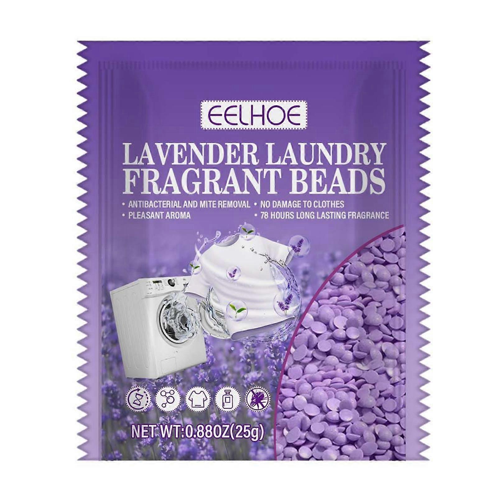 1 حزمة 25G الملابس رائحة الخرز الخزامى الاستاتيكيه ثابت اللون العث إزالة المنقي الخرز العطر للغسالة
