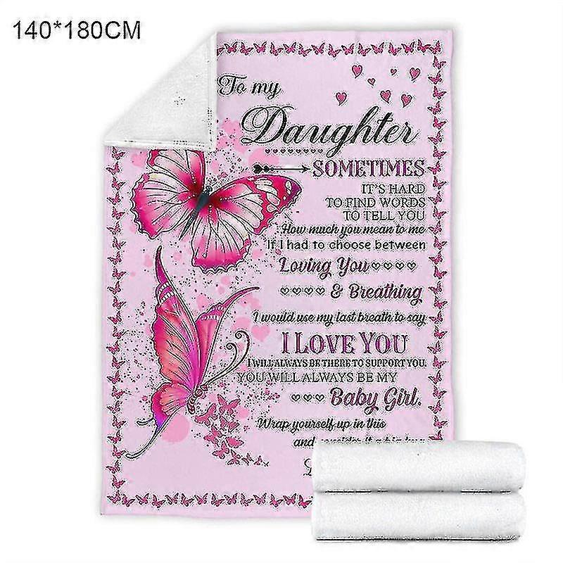 私の娘にプレミアムブランケット私はあなたを愛して愛する愛フランネルスローブランケット居心地の良いソフトぬいぐるみキルト