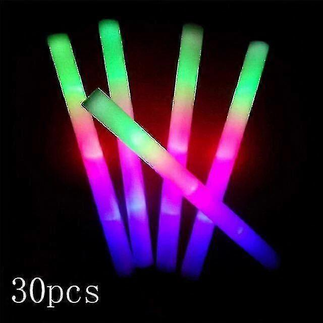 Light-up Foam Sticks Led Soft Batons Rally Rave Glow Wands Multicolor Cheer Flashing