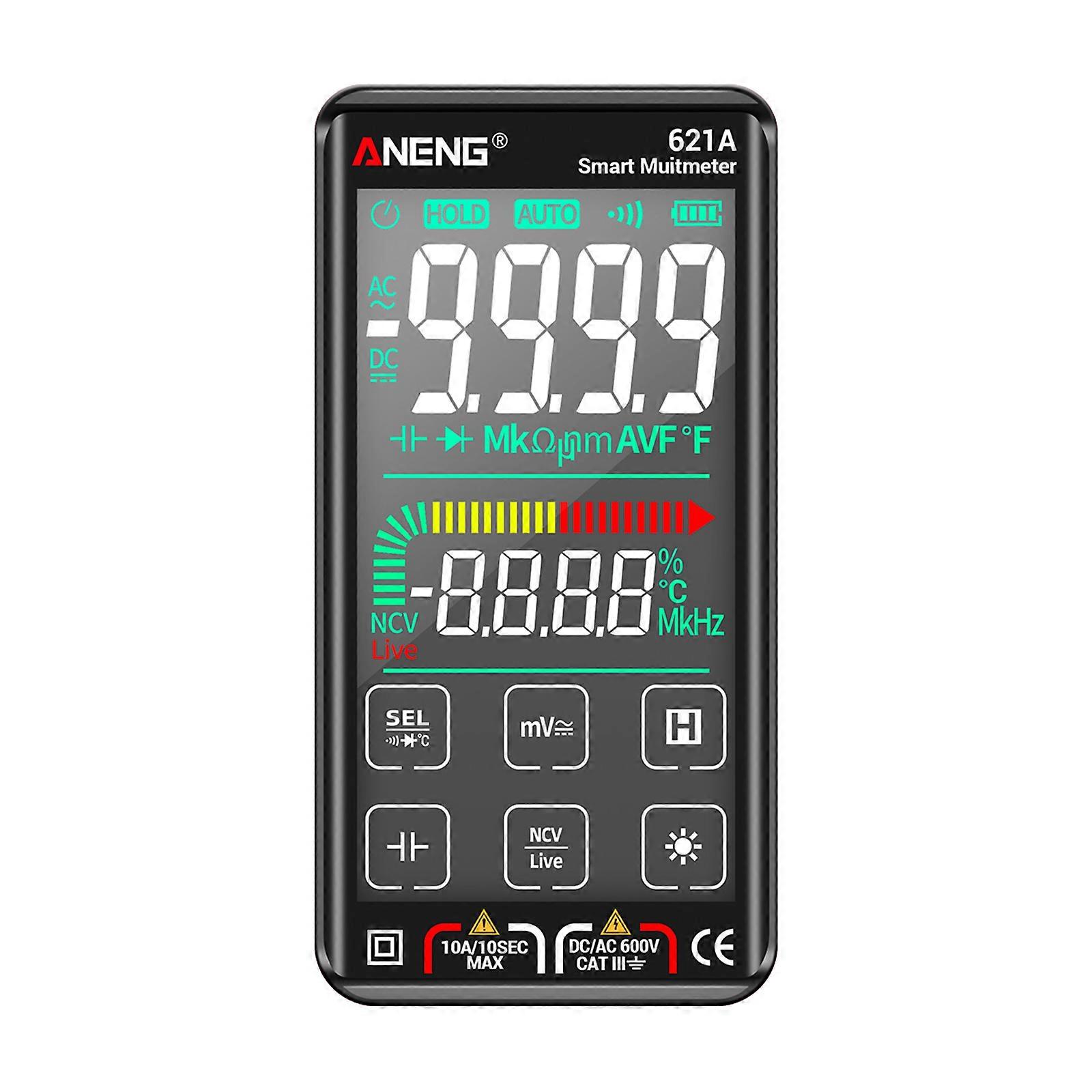 Auto-ranging Digital Multimeter TRMS 9999 Counts AC/DC Voltage Current Tester