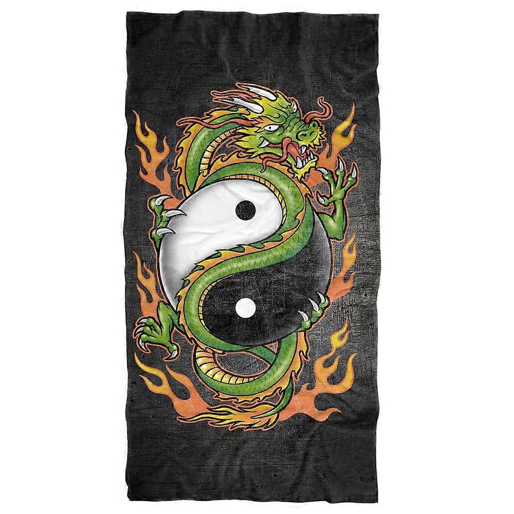 y402Yin Yang Dragon Rantapyyhe Rantapyyhe402