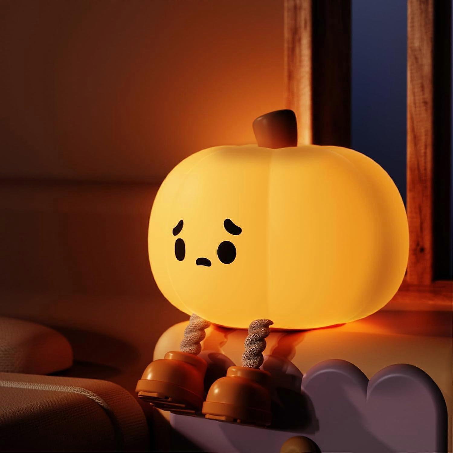 Pumpkin Night Light, 3 Level Dimmable LED Nursery Nightlight