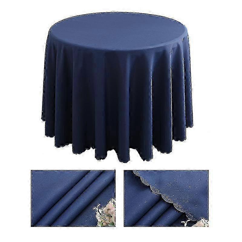 Nappe en polyester lavable bleu foncé pour mariage