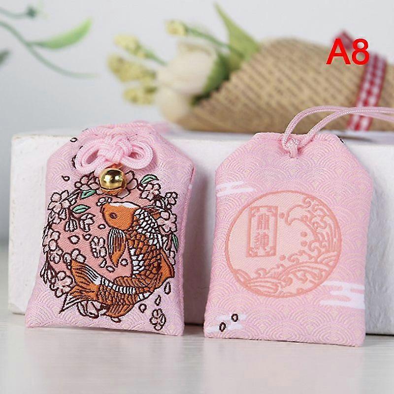 1szt Haftowana torba na błogosławieństwo Brelok Omamori Módl się Miłość Zdrowie Bezpieczne Badanie Bogactwo