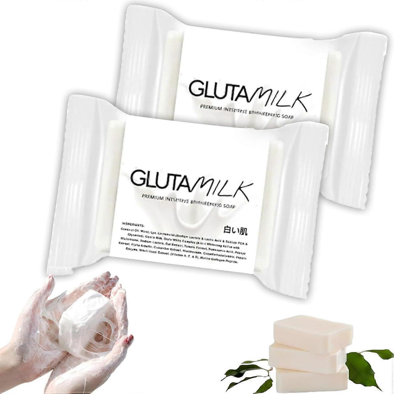 Gluta Milk Soap, Gluta Milk Bar Soap, Collagen Milk Soap, για Σύσφιξη & Λάμψη στο Δέρμα, Σαπούνι Περιποίησης Δέρματος για Βαθύ Καθαρισμό Oil Control