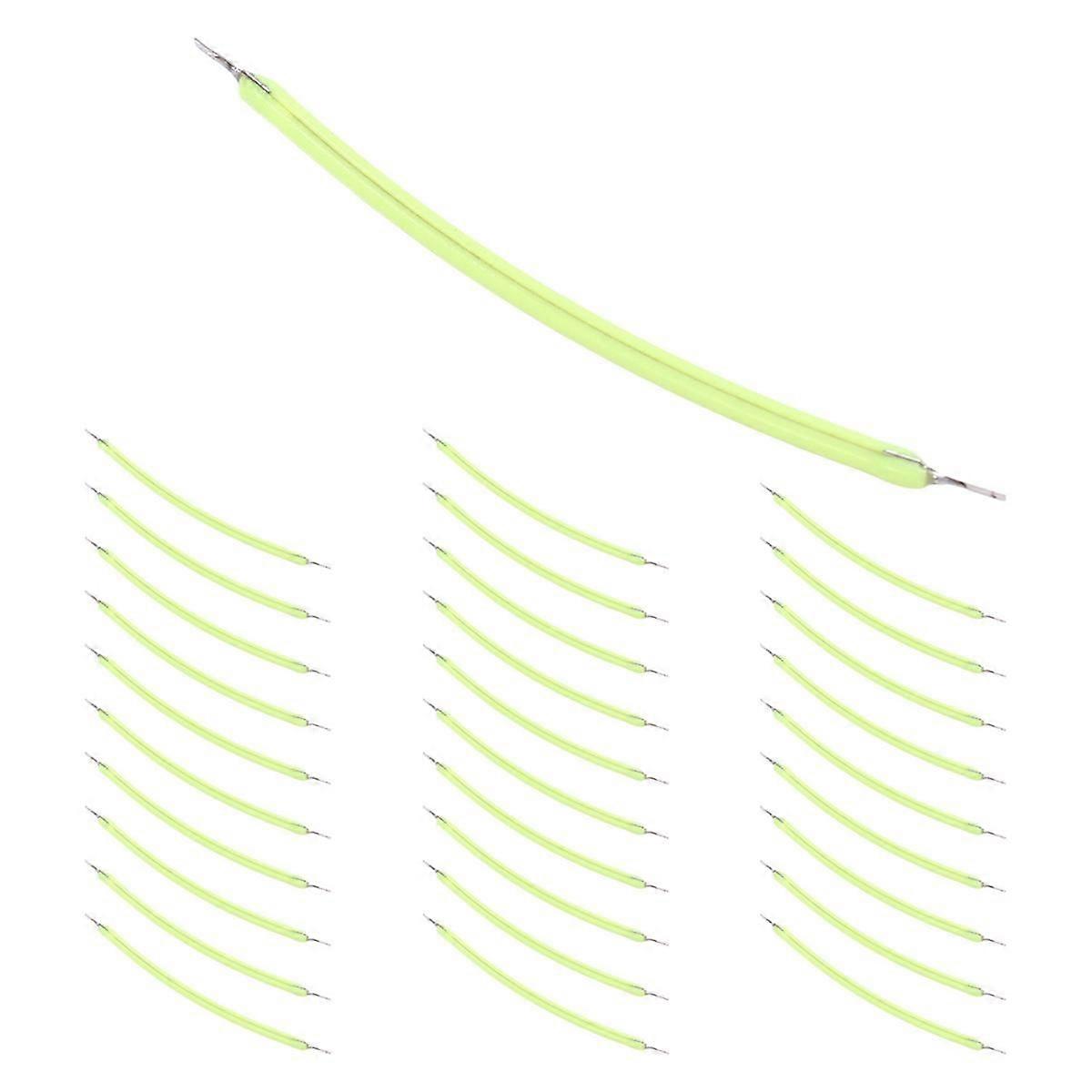 30PCS 3V Ultra Slim LED Flexible Filament 60mm Retro Bulb Parts LED Diode Lighting Filament Green L