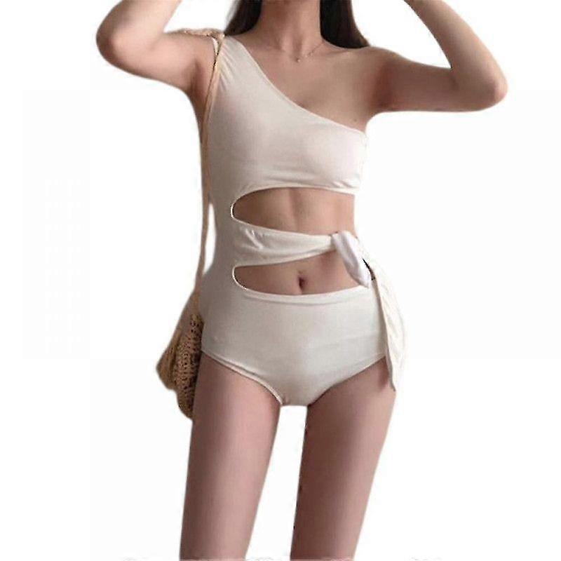 Women's One Shoulder Bandage Bathing Suits Cutout One Piece Swimsuit One Shoulder One Piece Swimsuit For High Cut