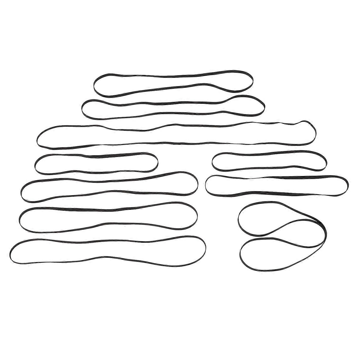 10 Pcs Turntable Belt Set High Elasticity Rubber Belt Replacement for Record Player CD DVD Player Ph