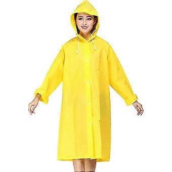 Raincoat Fashion Unisex Rain Jacket for Adults (Yellow, M)-Good