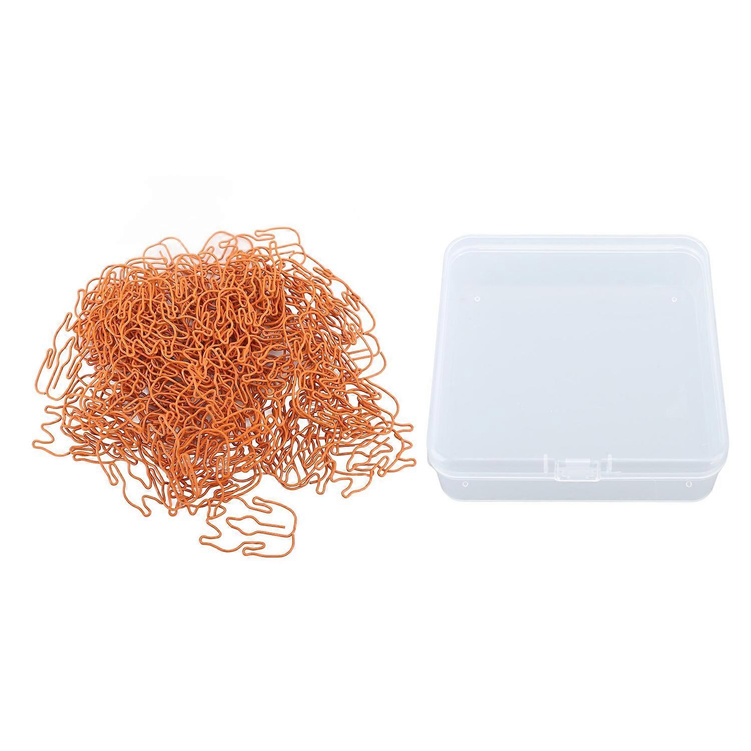 100pcs Paper Clips Cute Duck Shaped Decorative Metal Paperclips with Storage Box for School Office P