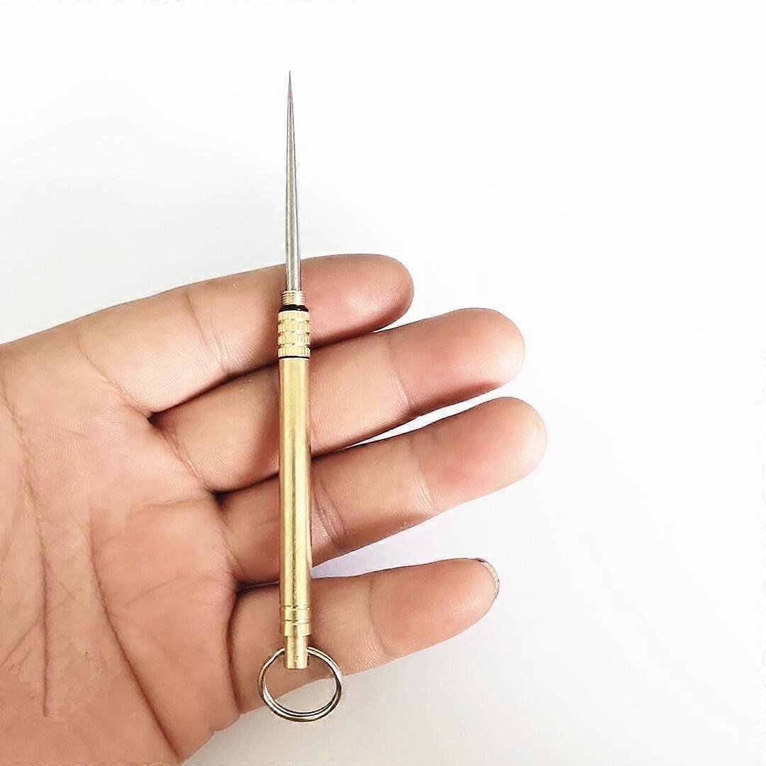 Titanium Alloy Outdoor EDC Toothpick Fruit Fork Camping Tool Toothpick-holder Titanium Toothpick