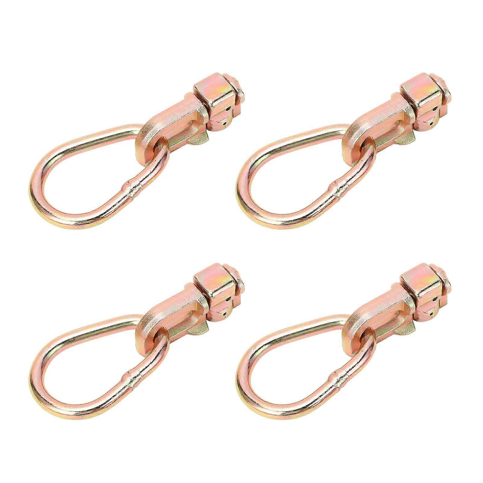 4PCS L Track Double Stud Tie Down Fitting Carbon Steel Secure Cargo Control for Truck Bed Trailer Pickup RV ATV Bronze MK8656