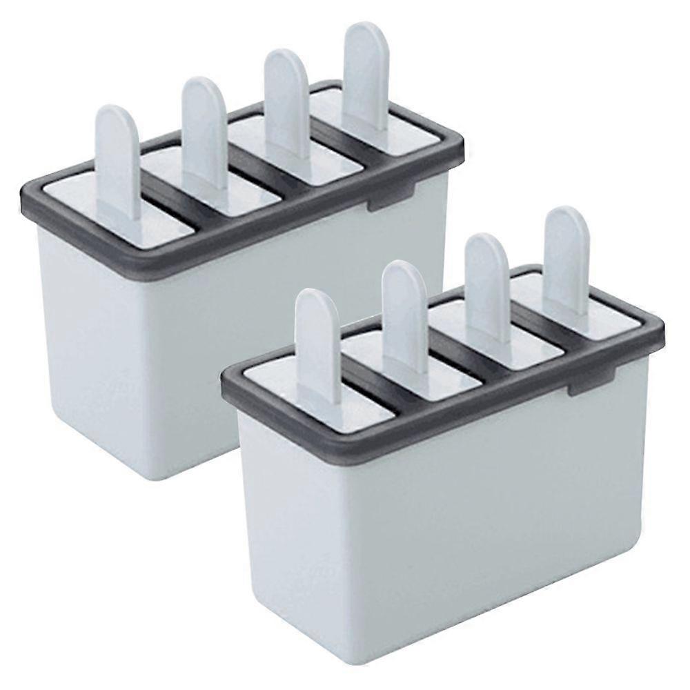 Popsicle Molds 2 x 4 grids Ice Pop Reusable Ice Cream Mold Dishwasher Safe, Durable DIY Popsicles Tray Holders