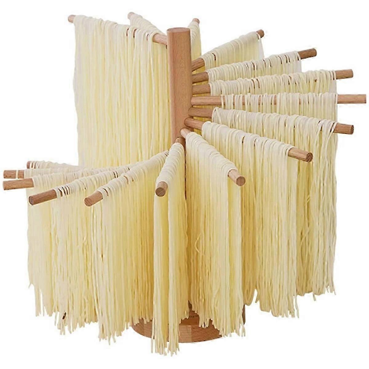 NICECEE Foldable Pasta Drying Rack with 16 Hanging Rods