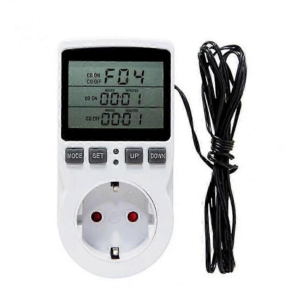 Temperature Controller 16a 230v Large Screen Lcd Display Digital Thermostat Socket Outlet For Heat Mat-color EU Plug IKG