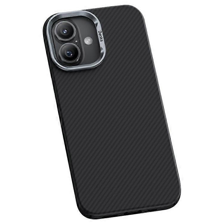 BENKS Compatible For iPhone 16 Plus Magnetic Case 600D Kevlar Aramid Fiber Phone Cover
