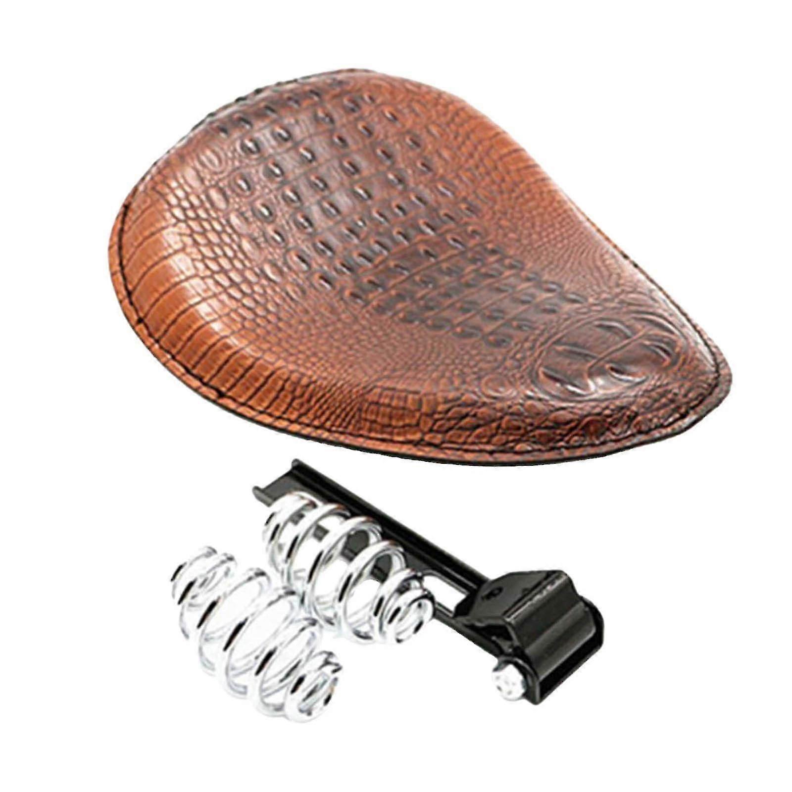 Siodło motocyklowe Retro Brązowe Premium kompatybilne Pasuje kompatybilne Okrągła sprężyna Bardzo dobry